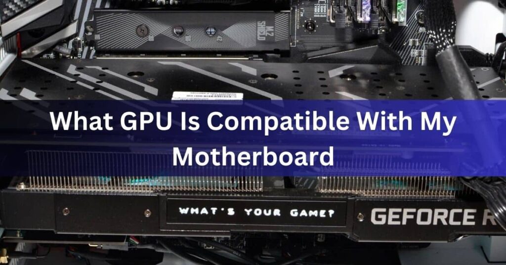 What GPU Is Compatible With My Motherboard