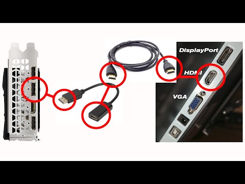 How to connect the monitor with a Graphics card?